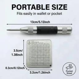 1 Pure Titanium Password Book and 1 Stainless Steel Carving Pen Suitable for Bitcoin, Dogecoin, Cryptocurrency Password Storage