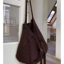 Fashion Leisure Soft Knitted Solid Color Women's Shoulder Bag Large Capacity Female Crossbody Bag For Commute Outings