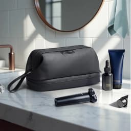 MARK RYDEN Wet and Dry Separation Toiletry Bag Double-layer Travel Dopp Kit with Quick-access Handle