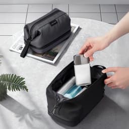 MARK RYDEN Wet and Dry Separation Toiletry Bag Double-layer Travel Dopp Kit with Quick-access Handle