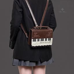 New Vintage Piano Shoulder Bag Womens Brown Crossbody Bag Y2k Girls Transparent Ita Bag Personalized Backpack Aesthetic Handbags