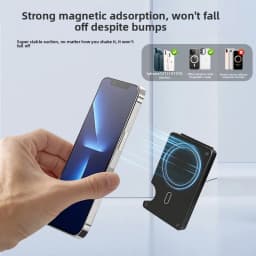 Compatible with MagSafe Wallet, Slim Wallet for Men with Money Clip, Rfid Blocking Metal Card Holder, Minimalist Magnetic Wallet