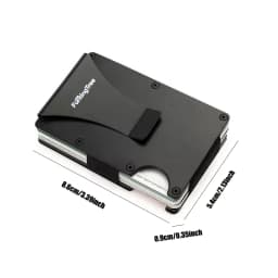 Compatible with MagSafe Wallet, Slim Wallet for Men with Money Clip, Rfid Blocking Metal Card Holder, Minimalist Magnetic Wallet