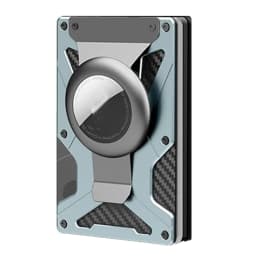 Magnetic Phone Wallet Compatible with Apple MagSafe-Metal Card Holder with AirTag Holder, RFID Blocking & Money Clip Mag Safe Wa
