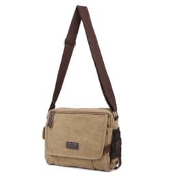 Vintage Canvas Multi-functional Casual Messenger Bag Men's Leisure Shoulder Crossbody Satchel Small for Male