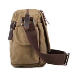 Vintage Canvas Multi-functional Casual Messenger Bag Men's Leisure Shoulder Crossbody Satchel Small for Male