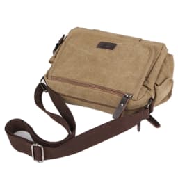Vintage Canvas Multi-functional Casual Messenger Bag Men's Leisure Shoulder Crossbody Satchel Small for Male