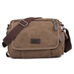 Vintage Canvas Multi-functional Casual Messenger Bag Men's Leisure Shoulder Crossbody Satchel Small for Male