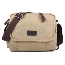 Vintage Canvas Multi-functional Casual Messenger Bag Men's Leisure Shoulder Crossbody Satchel Small for Male
