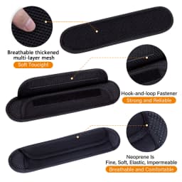 2 Pack Non-Slip Universal Shoulder Pads, Thick Backpack Strap Pads for Shoulder Bags, Guitar Straps, Computer Bags, etc., Remova