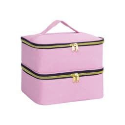 Nail Polish Organizer Handheld Double Layer CosmeticOrganizer Tote Bag For Girls And Women Nail Art, EssentialOil, Cosmetic Set