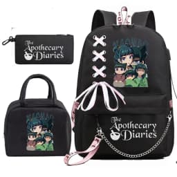 Mochila School Backpack Student Teenager Schoolbag Bag The Apothecary Diaries Maomao Anime Bookbag with Portable Lunch Bags 3pcs