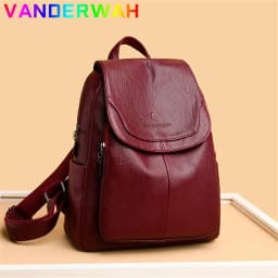 Genuine Women Soft Leather Backpack Fashion Female Shoulder Bag Sac a Dos Ladies Bagpack Mochilas School Bags For Teenage Girls