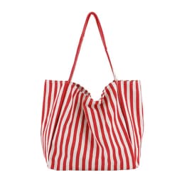 Large Capcity Korean Style Stripe Canvas Tote Bag Female Casual Simple Shoulder Bags Shopping Handbag Daily Totes Bag