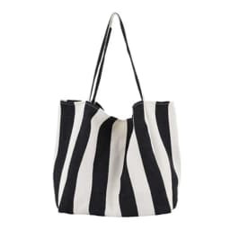 Large Capcity Korean Style Stripe Canvas Tote Bag Female Casual Simple Shoulder Bags Shopping Handbag Daily Totes Bag