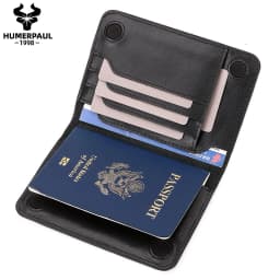 Genuine Leather Passport Holder Cover Wallet Travel Essentials RFID Credit Card Holder Men Women International Travel Accessorie