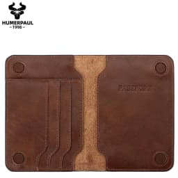 Genuine Leather Passport Holder Cover Wallet Travel Essentials RFID Credit Card Holder Men Women International Travel Accessorie