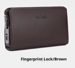 Leather Wallet FL-V1 Men Business Clutch Bag Smart Fingerprint Lock Security Anti Theft Handbag Black Safety Men Wallet сумка 가방