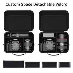 Camera Case For Canon EOS Rebel T7/R50/R100 and More DSLR & Mirrorless Cameras,Portable Travel Bag with Adjustable Dividers