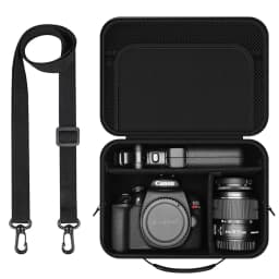 Camera Case For Canon EOS Rebel T7/R50/R100 and More DSLR & Mirrorless Cameras,Portable Travel Bag with Adjustable Dividers