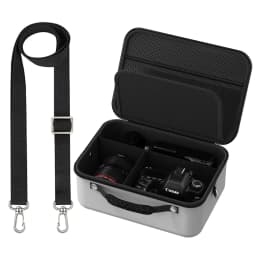 Camera Case For Canon EOS Rebel T7/R50/R100 and More DSLR & Mirrorless Cameras,Portable Travel Bag with Adjustable Dividers