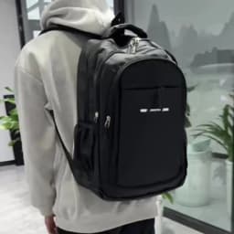 Comfort Padded Business Laptop Backpack Men Oxford Cloth Rucksack With Luggage Strap for School Work Outdoor Trip