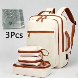 Oghuafee Large-Capacity Expandable Computer Backpack, Lightweight Commuter Backpack, Dry and Wet Separation Unisex Casual Nylon Backpack, Suitable for Commuting, Travel, Etc