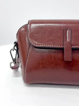 Women's Small Phone Bag Fashionable Oil Wax Cowhide Leather Handbag Versatile and Simple Shoulder Bag High Quality Crossbody Bag