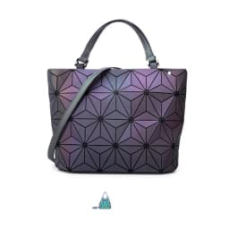 Luminous Bag Sequins Geometric Bags for Women 2024 Quilted Shoulder Bags Laser Plain Folding Female Handbags Bolsa Feminina