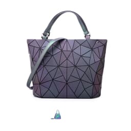Luminous Bag Sequins Geometric Bags for Women 2024 Quilted Shoulder Bags Laser Plain Folding Female Handbags Bolsa Feminina