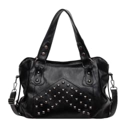 Rivet Punk Large Capacity Handbags Top Quality Sturdy Soft Leather Casual Tote Bag Shoulder Crossbody Bags Daily Commute Travel