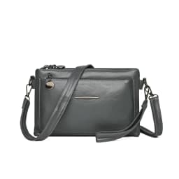 Solid Color Simple Retro Women's Small Crossbody Bag Soft PU Leather Multi-layered Shoulder Bag Casual Large Capacity Sling Bag