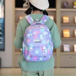 3pcs/set Girls Cartoon Print Schoolbag Elementary Backpack Middle School Campus Bag