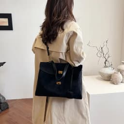 Luxury PU Leather сумка тоут женская, High-end Brand Multi-layered Large-capacity Texture Crossbody Bag,metal Buckle Flip Design