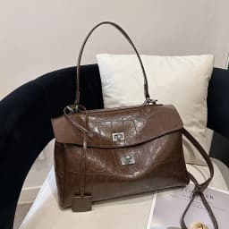 Luxury PU Leather сумка тоут женская, High-end Brand Multi-layered Large-capacity Texture Crossbody Bag,metal Buckle Flip Design