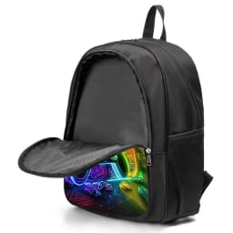 GamePad Double Layered Backpack For Boy And Girls Best Gifts 2D Flat Cartoon School Backpack For Children