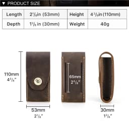 Genuine Leather EDC Organizer Sheath Handmade Tactical Tool Mini Pouch Holster with Belt Clip Storage Bag