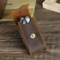 Genuine Leather EDC Organizer Sheath Handmade Tactical Tool Mini Pouch Holster with Belt Clip Storage Bag
