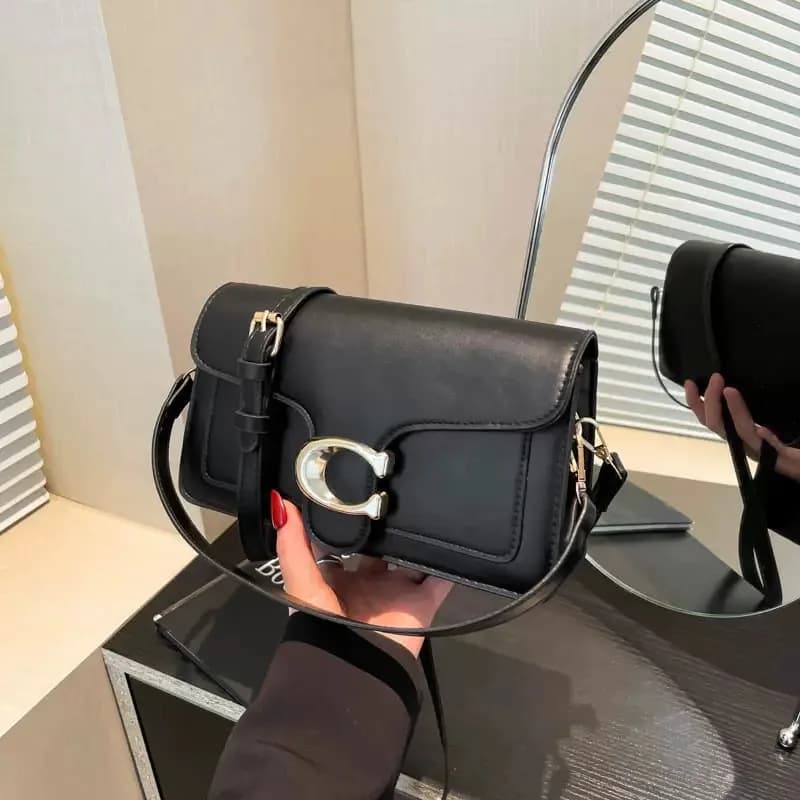 New Niche Women's 2026 Textured Solid Color Simple Stylish Unique Small Square Commuting Shoulder Bag For Women
