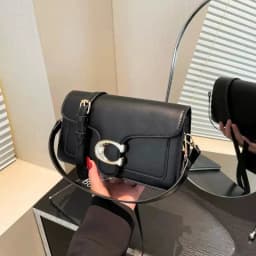 New Niche Women's 2026 Textured Solid Color Simple Stylish Unique Small Square Commuting Shoulder Bag For Women