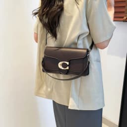 New Niche Women's 2026 Textured Solid Color Simple Stylish Unique Small Square Commuting Shoulder Bag For Women