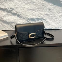 New Niche Women's 2026 Textured Solid Color Simple Stylish Unique Small Square Commuting Shoulder Bag For Women