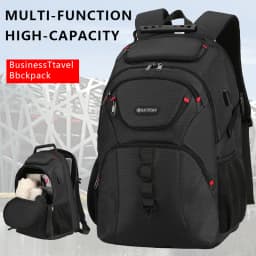 Business Travel Men's Backpack Large Capacity Multi-compartment Computer Student Commuter Bag 15 Inch Laptop Capacity Pure Color
