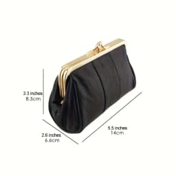 1pcs Vintage Sheepskin Metal Wallet - Large Capacity Lightweight Travel Organizer Multi-Functional Card Holder Coin Purse