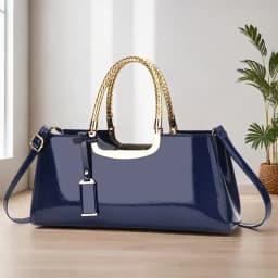 Women's Glossy PU Leather Shoulder Handbag Wedding Clutch Bridal Party Evening Bag