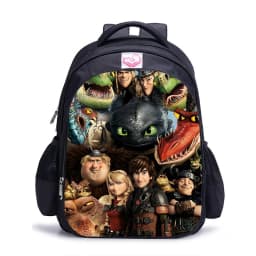 Cartoon How to Train Your Dragon School Bag for Girls Boys Orthopedic Primary Schoolbag Folded Children School Bag for Kids