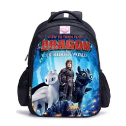 Cartoon How to Train Your Dragon School Bag for Girls Boys Orthopedic Primary Schoolbag Folded Children School Bag for Kids