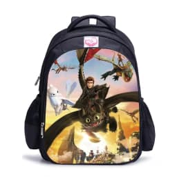 Cartoon How to Train Your Dragon School Bag for Girls Boys Orthopedic Primary Schoolbag Folded Children School Bag for Kids