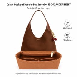 Felt Bag Organizer Insert for Coach Brooklyn Shoulder Bag Liner Fit Structured Storage Insert for 28 34 39 Tote Bag Compartments
