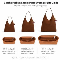Felt Bag Organizer Insert for Coach Brooklyn Shoulder Bag Liner Fit Structured Storage Insert for 28 34 39 Tote Bag Compartments